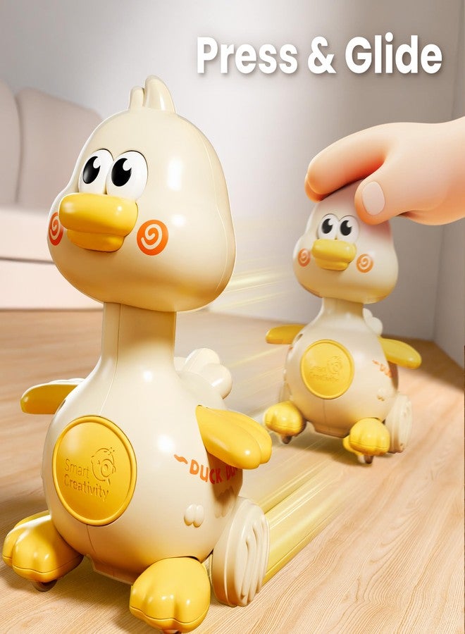آي بلاي، آي ليرن مجموعة ألعاب سيارات البطة iPlay و iLearn Press to Go للأطفال الصغار من عمر سنة إلى 3 سنوات، سيارات سباق للأطفال الرضع، مجموعة سيارات لعب للأطفال، هدية عيد الحب الأول، هدية عيد الفصح للأطفال من عمر 12 إلى 18 شهرًا، سنة واحدة للأولاد والبنات - Image 3